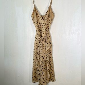 Petal & Pup Spotted Dalmatian Print Ruffle Tie Waist Jumpsuit